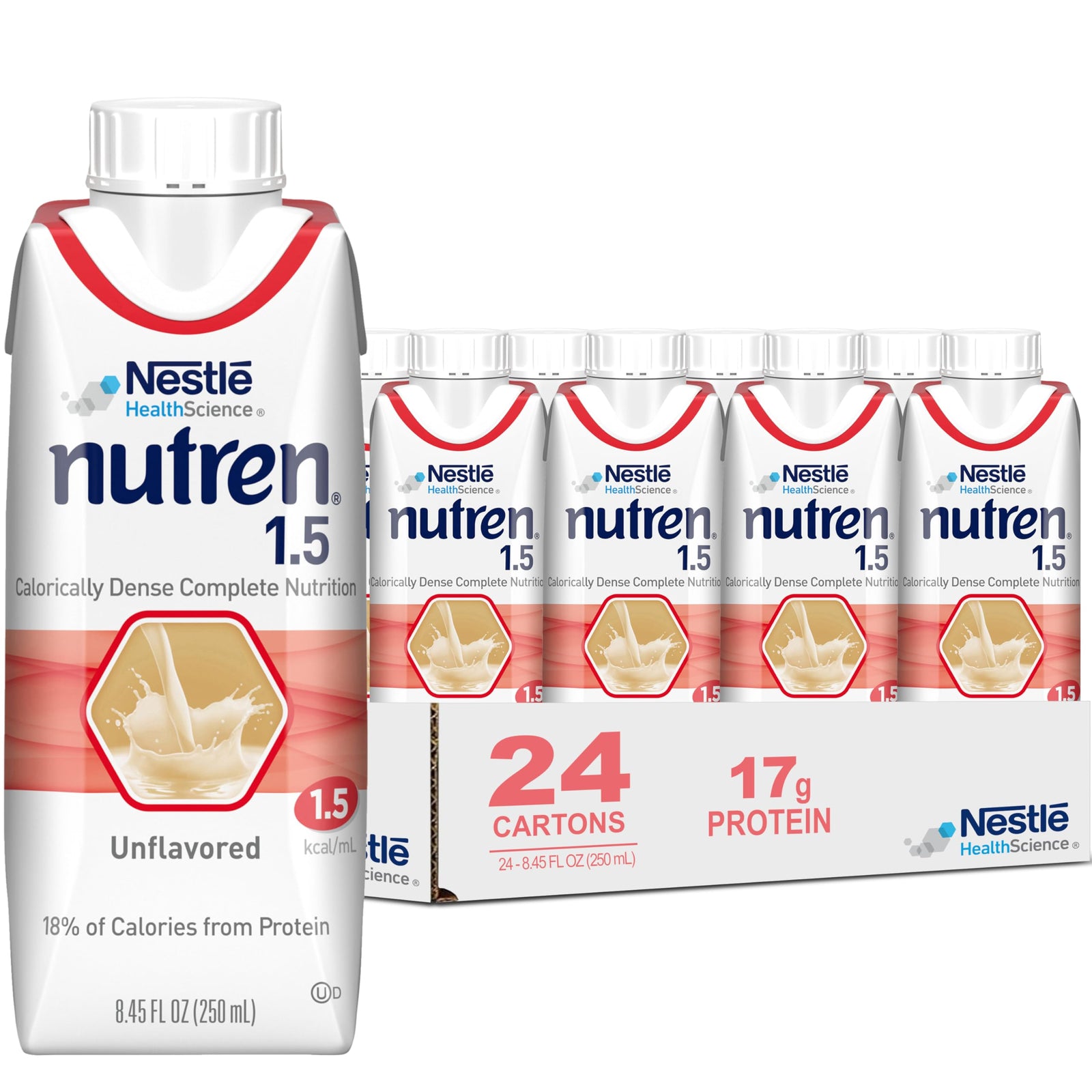 Nestle Nutren 1.5 Complete High-Calorie Liquid Nutrition, 1000 mL UltraPak