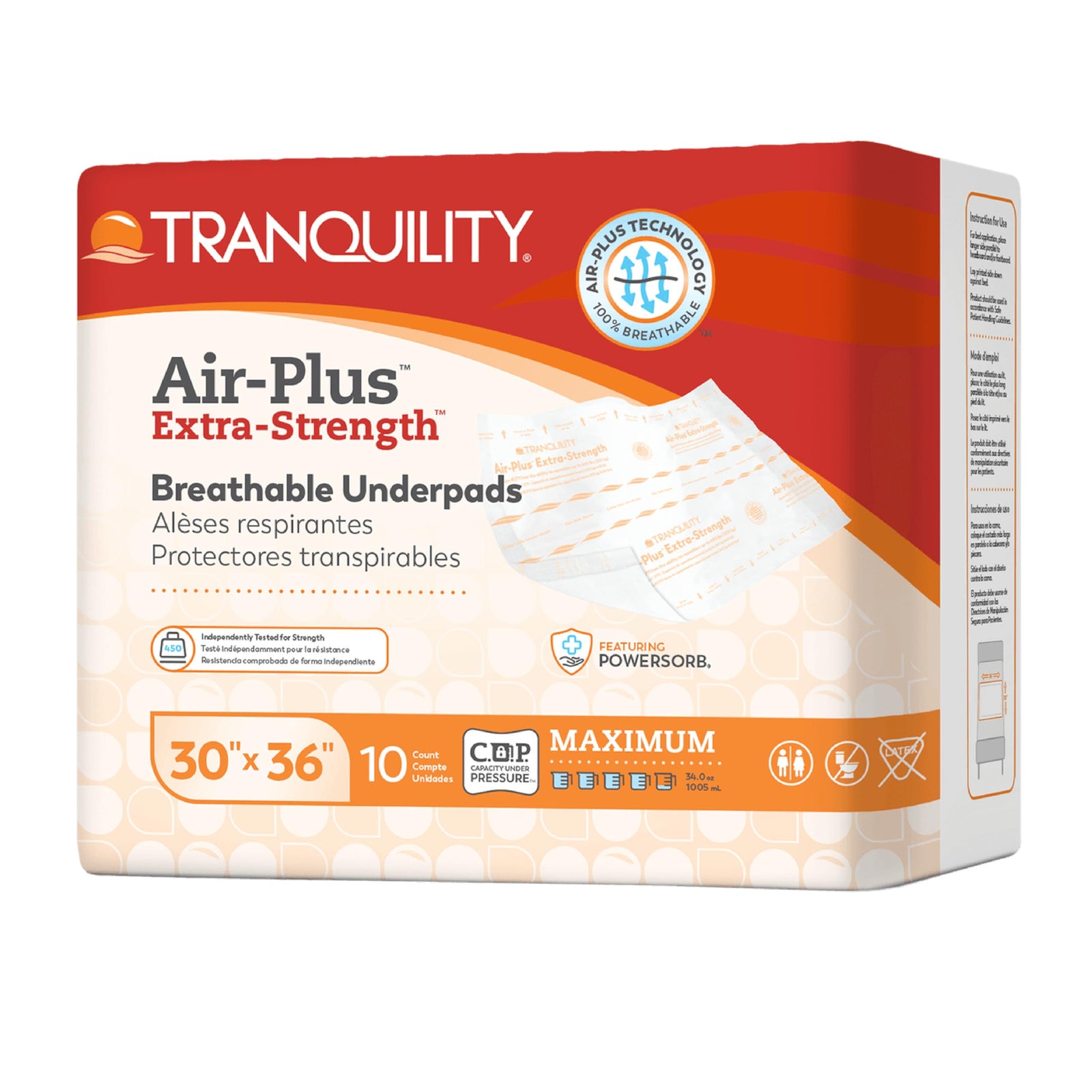 Tranquility AIR-Plus Extra-Strength Breathable Underpad, 30x36 in