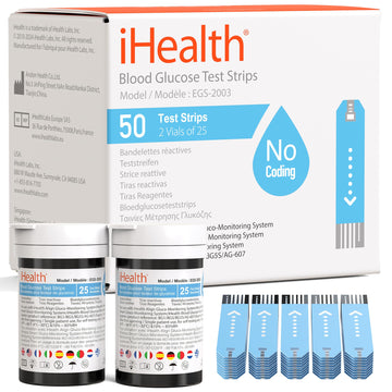 iHealth Blood Glucose Test Strips Box of 50