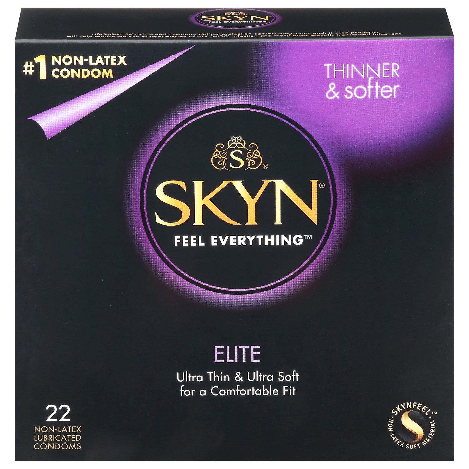 LifeStyles SKYN Elite Polyisoprene Condoms, 22 Count