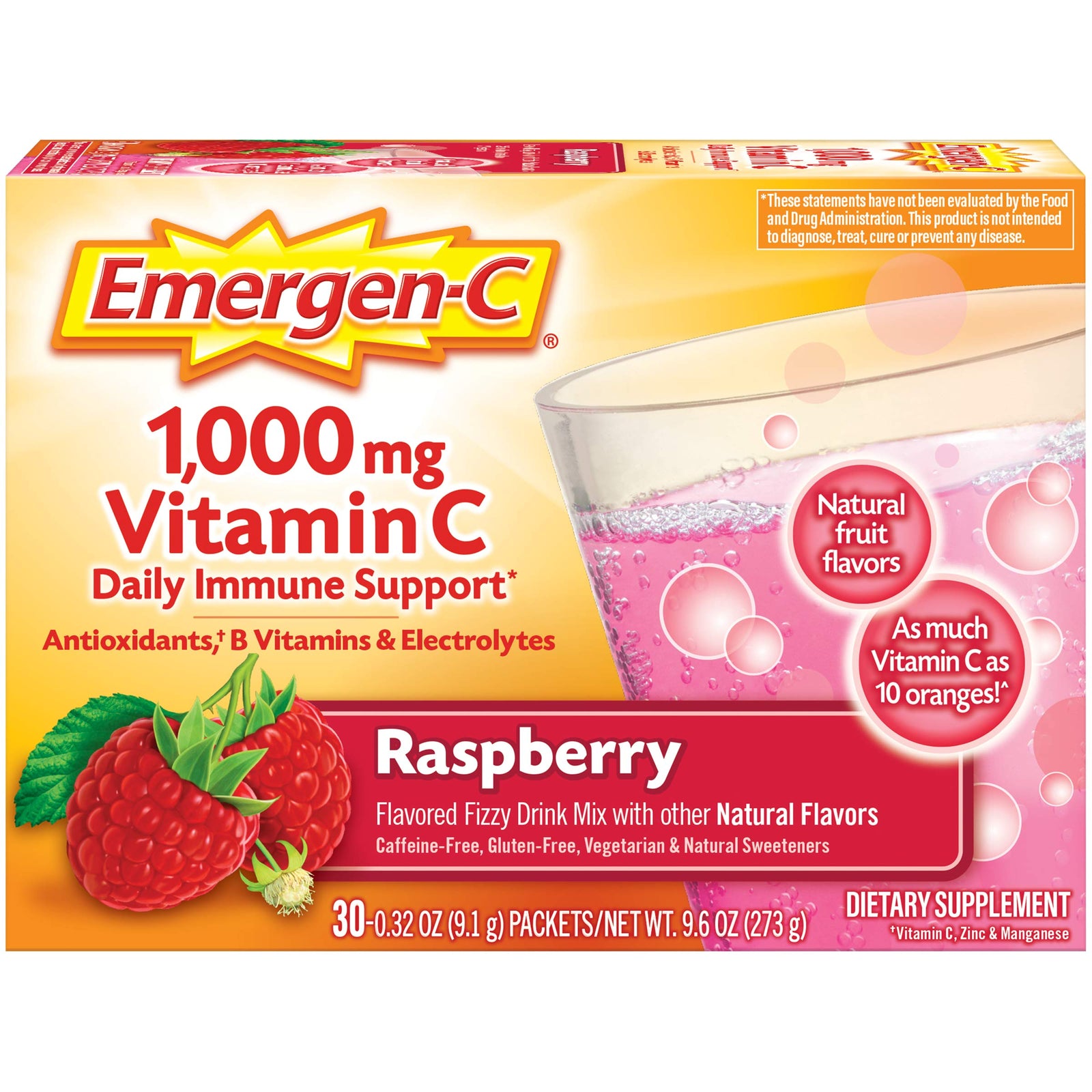 Emergen-C Vitamin C Powder Raspberry Flavor