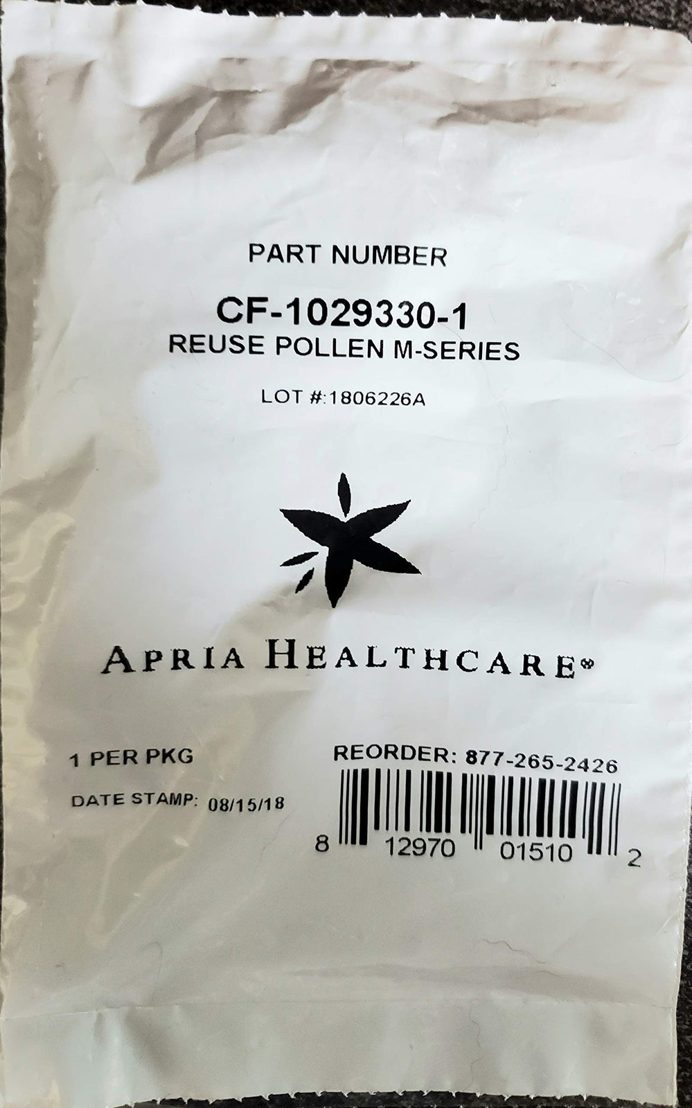 Spirit Medical PR System One M-Series Pollen Filter