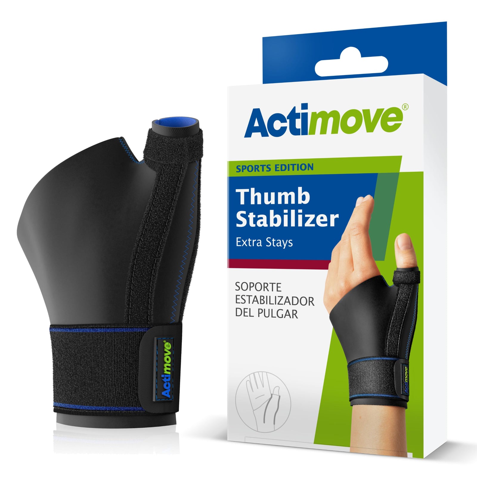 BSN Jobst Actimove Thumb Stabilizer with Extra Stays, Small/Medium, Black