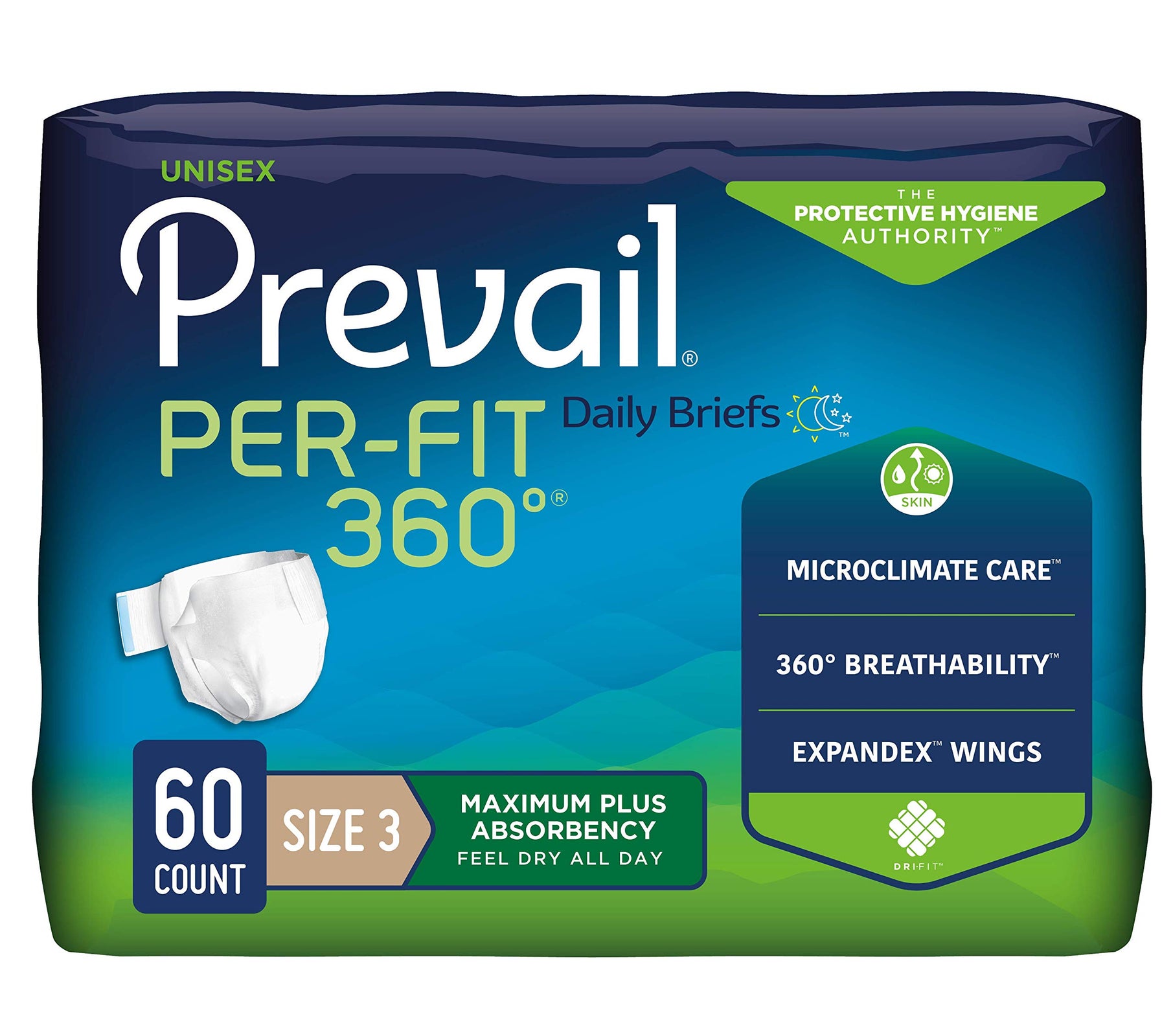 Prevail Per-Fit 360 Incontinence Briefs - Maximum Plus Absorbency
