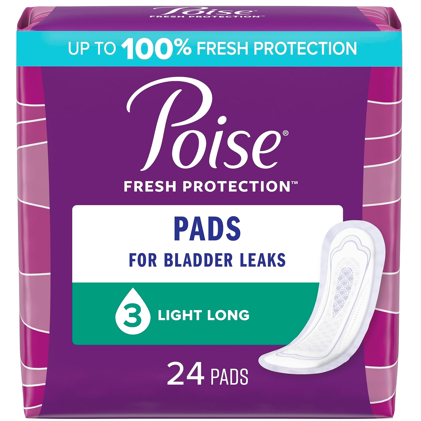 Kimberly-Clark Poise Original Incontinence Pads, Light Absorbency, 10.87 in