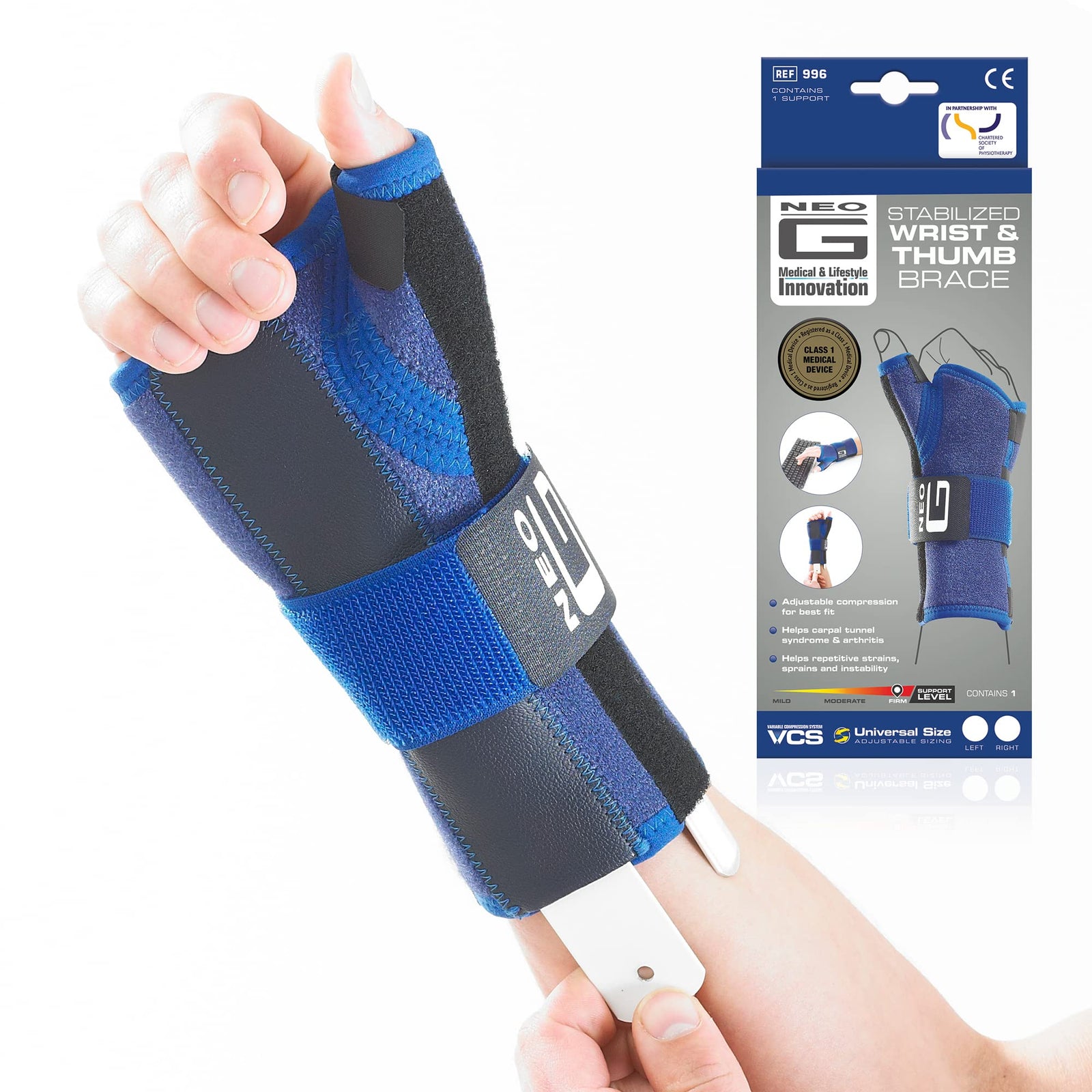 Neo G Stabilized Wrist & Thumb Brace - Left or Right Hand