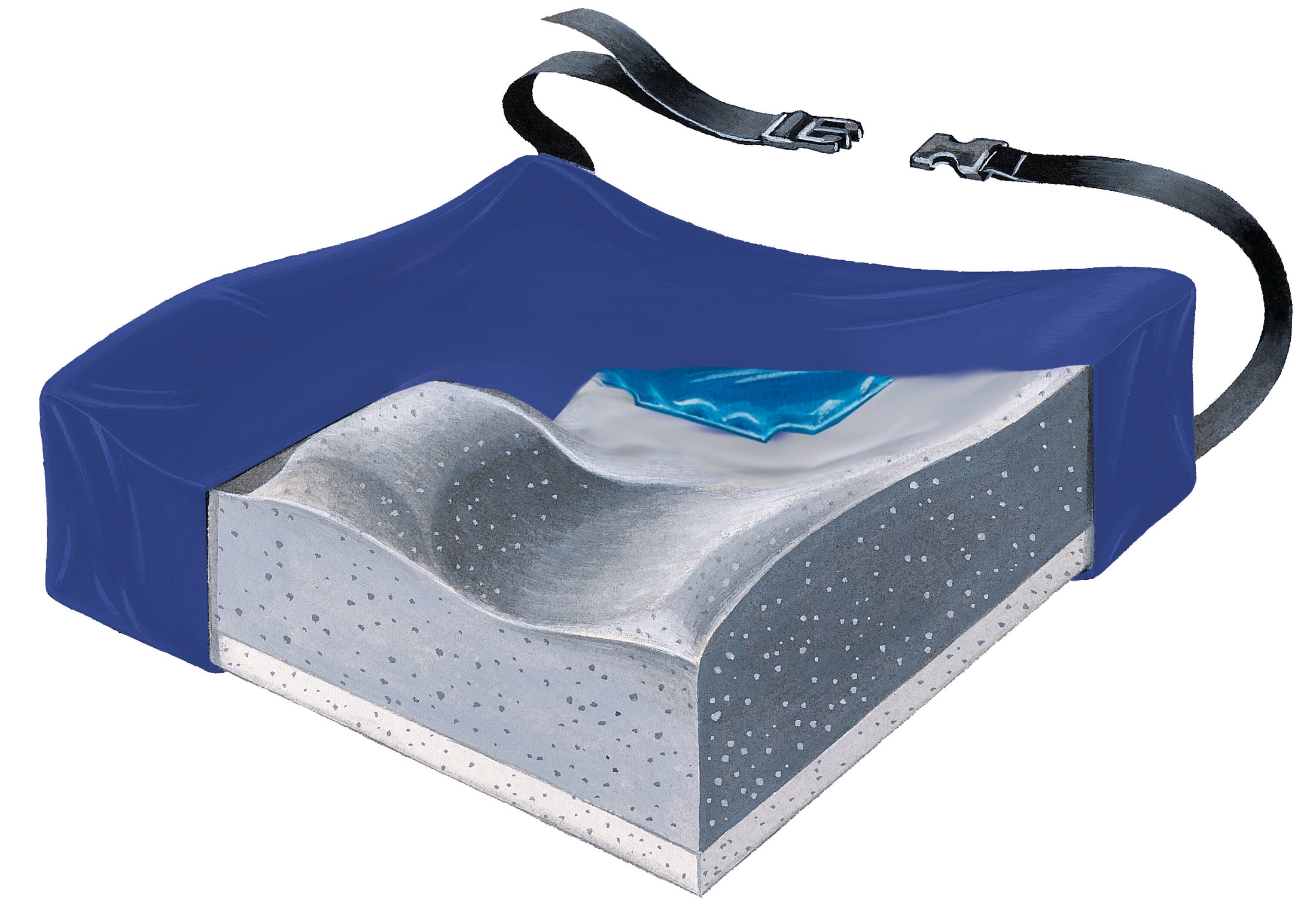 Skil-Care Contour Gel-Foam Seat Cushion 20" x 16" x 4"