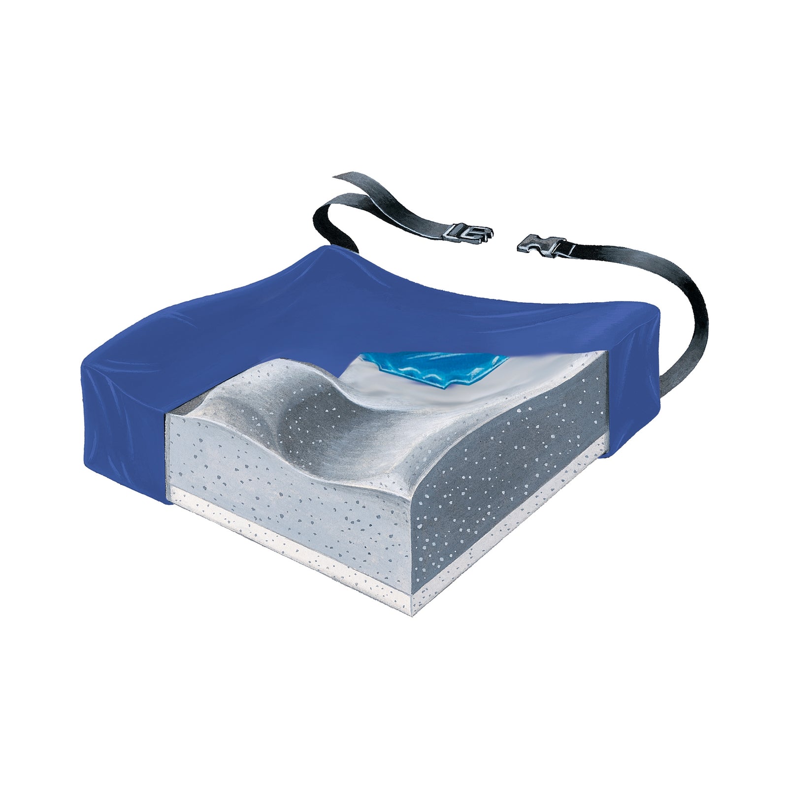 Skil-Care Contour Gel-Foam Seat Cushion 20" x 16" x 4"