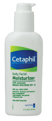 Cetaphil Facial Moisturizer with Sunscreen SPF 15, 4 oz Pump Bottle