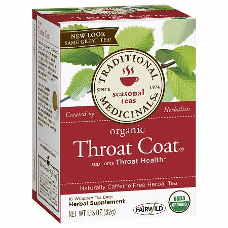 Traditional Medicinals Organic Throat Coat Herbal Tea, 16 Count