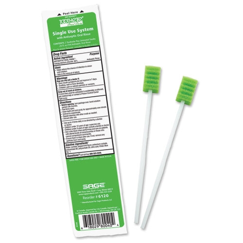 Toothette® Plus Oral Swab with Mouthwash Foam Tip
