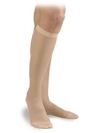 Jobst Sheer Therapy Knee High Compression Stockings, 15-20 mmHg, Black, Size D