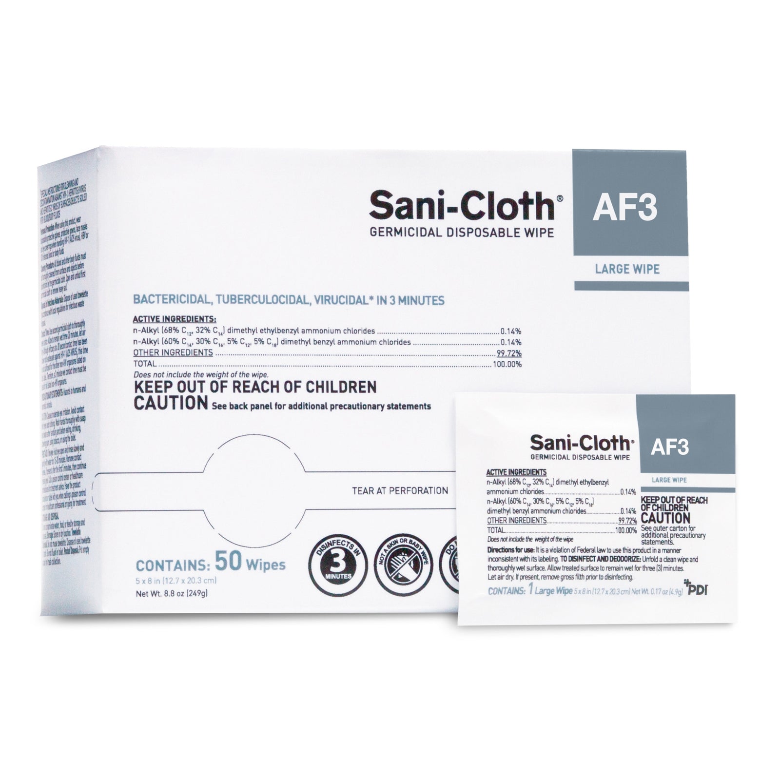 Sani-Cloth AF3 Premoistened Germicidal Wipes