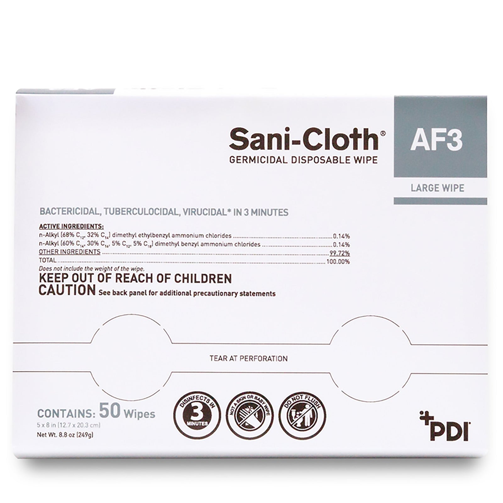 Sani-Cloth AF3 Premoistened Germicidal Wipes