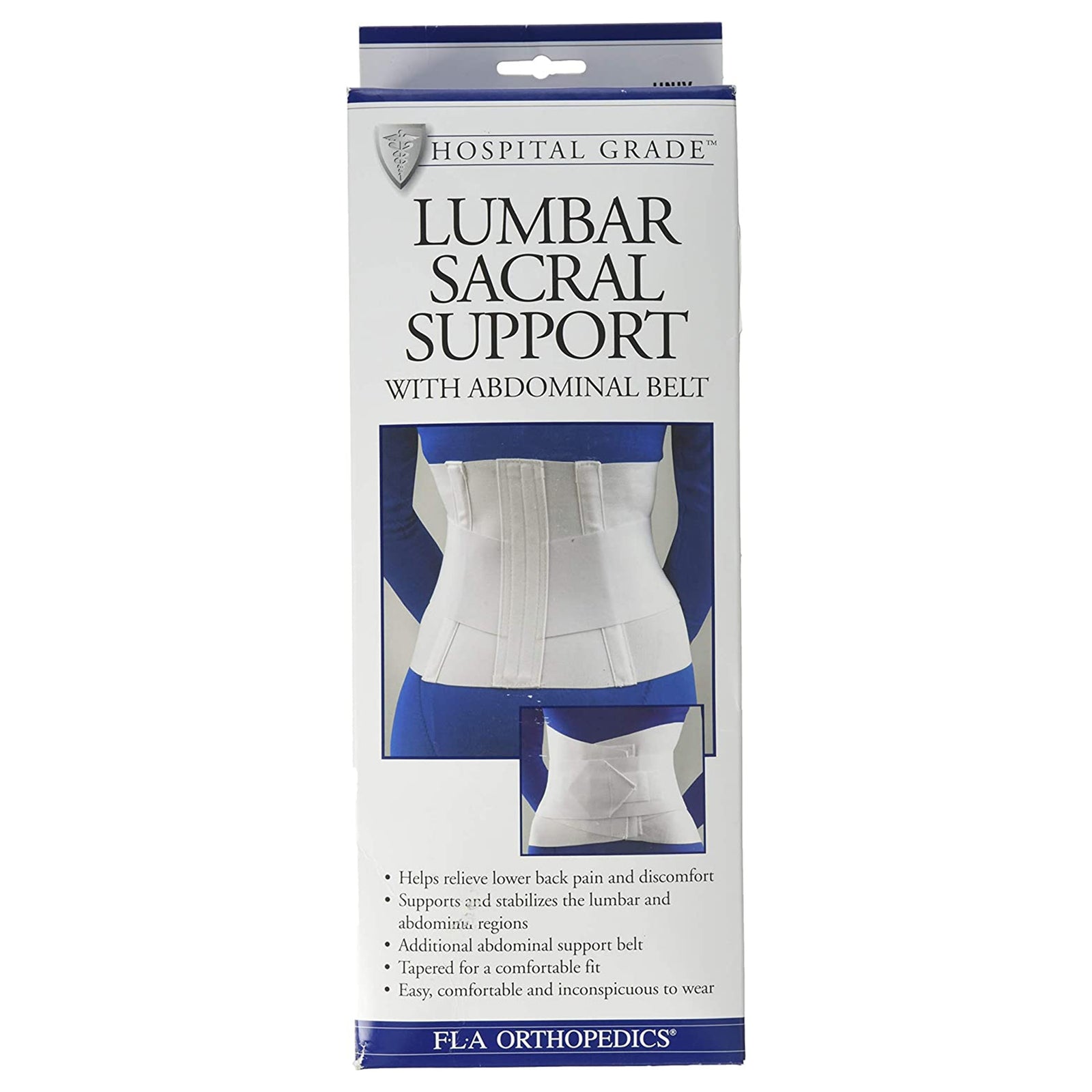 BSN Medical Lumbar Sacral Support with Overlapping Abdominal Belt, One Size Fits Most
