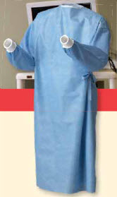 Astound® Non-Reinforced Surgical Gown with Towel - 3X-Large/X-Long, Blue, AAMI Level 3, Sterile