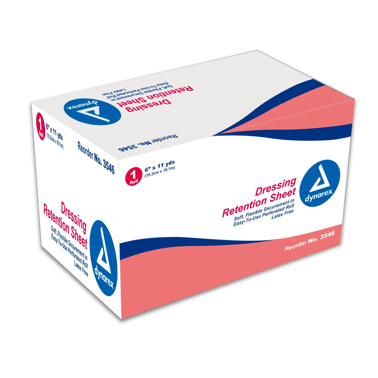 Dynarex Dressing Retention Tape Without Liner, 6 Inch X 11 Yard