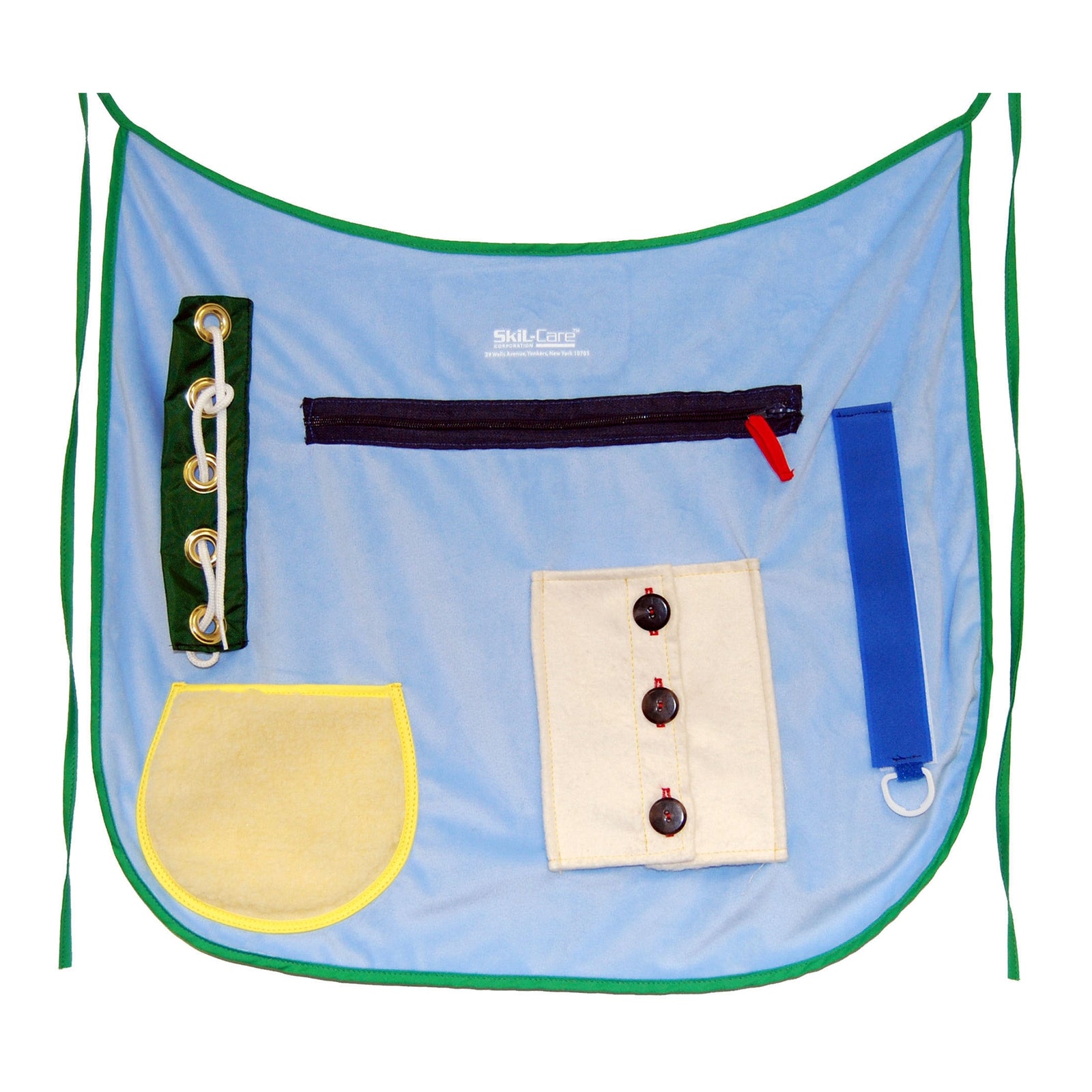 Blue Activity Apron for Fine Motor Skills Development