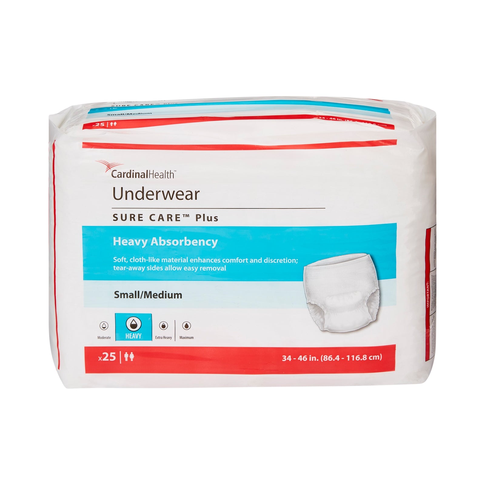 Cardinal Health Kenico SureCare Protective Underwear, Medium, Heavy Absorbency