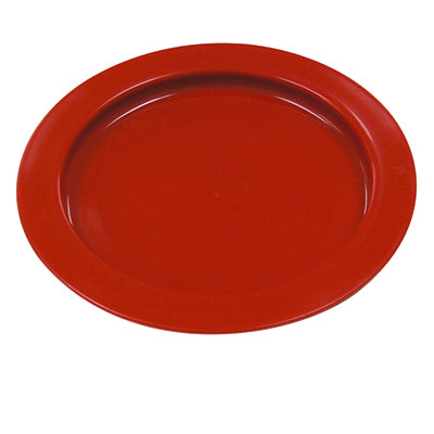 Inner Lip™ Plastic Red Reusable Plate - 9 Inch Diameter