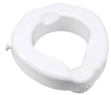 Carex Safe Lock Bariatric Raised Toilet Seat 4-1/4 Inch Height