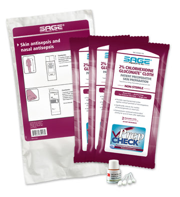 Sage Nose To Toes Skin and Nasal Prep Kit with CHG and Povidone-Iodine