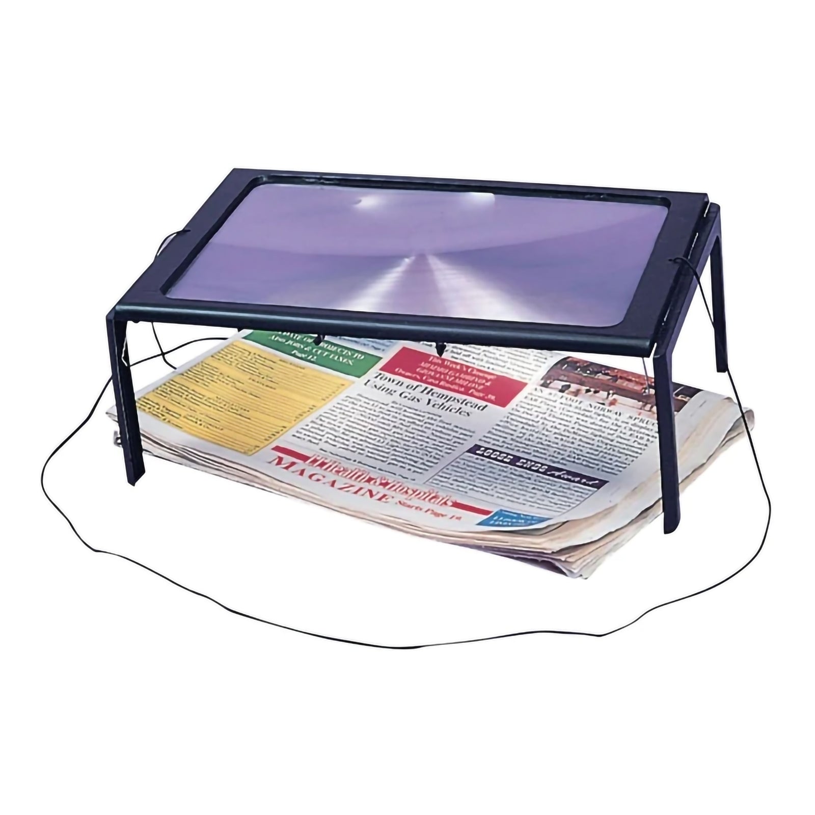 Deluxe Page Size Magnifier with Light 7-1/2 x 10-1/2 Inch