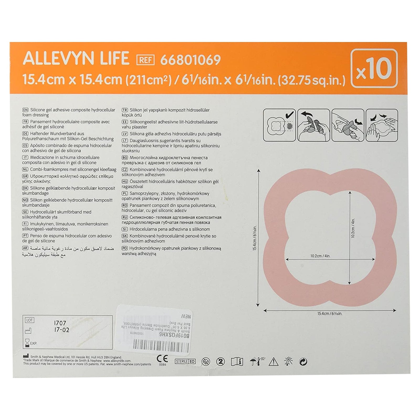 Allevyn Life Foam Dressing with Border