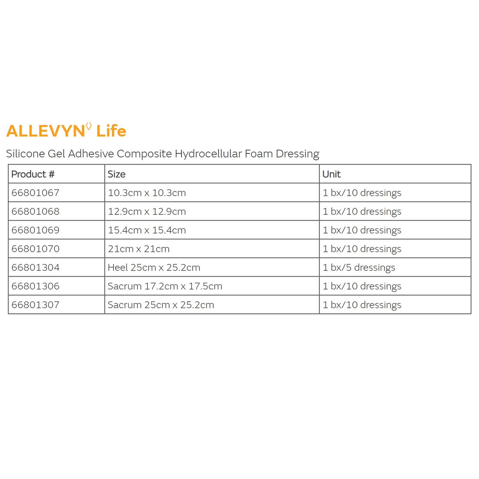 Allevyn Life Foam Dressing with Border