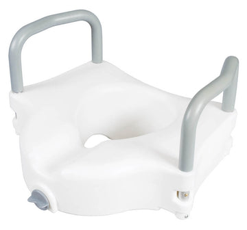 Raised Toilet Seat with Arms - 4.5 Inch Height