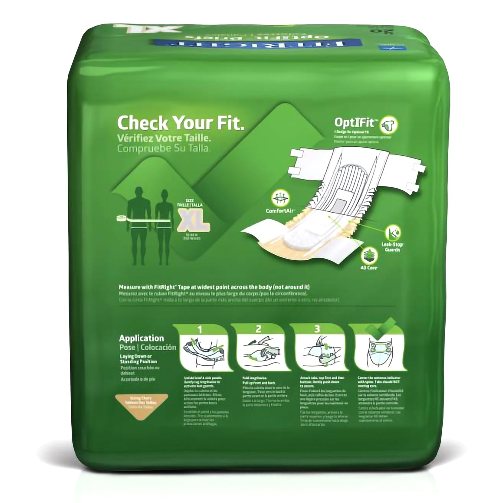 FitRight™ Plus Adult X-Large Unisex Disposable Incontinence Briefs