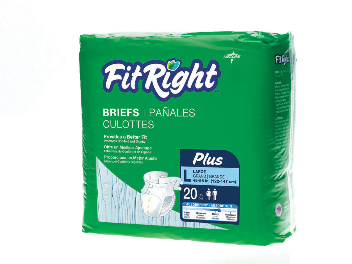 FitRight™ Plus Adult Incontinence Briefs 2X-Large