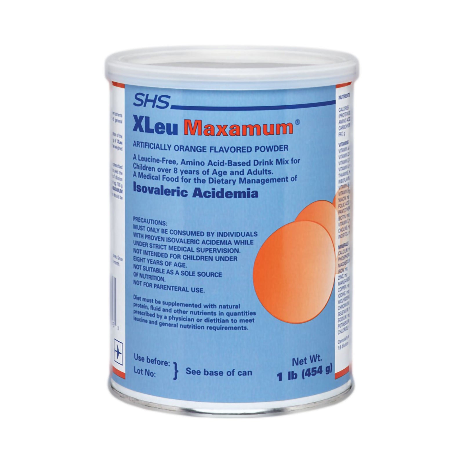 Nutricia Maxamum XLEU Orange Flavored Powder, 454 g