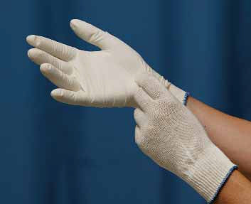 ALBAHEALTH PRODU Care Glove Full-Finger Cotton Glove Liner, White, Regular