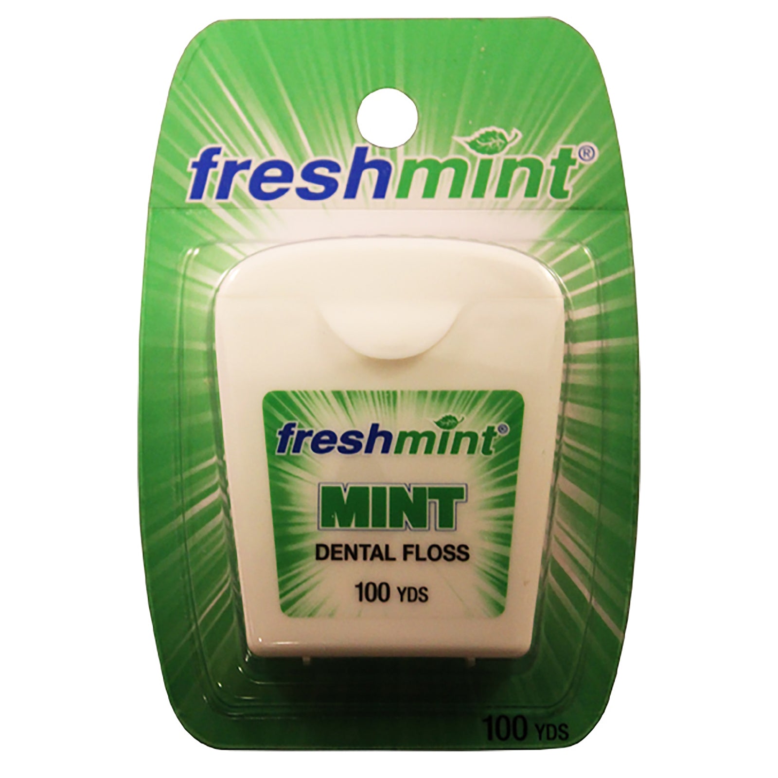 Freshmint Waxed Mint Dental Floss, 100 Yards