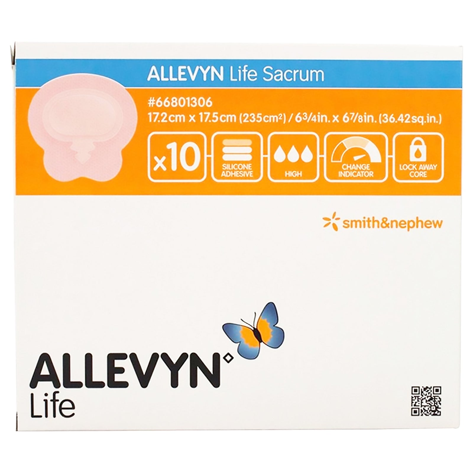 Allevyn Life Sacral Foam Dressing with Silicone Gel Adhesive