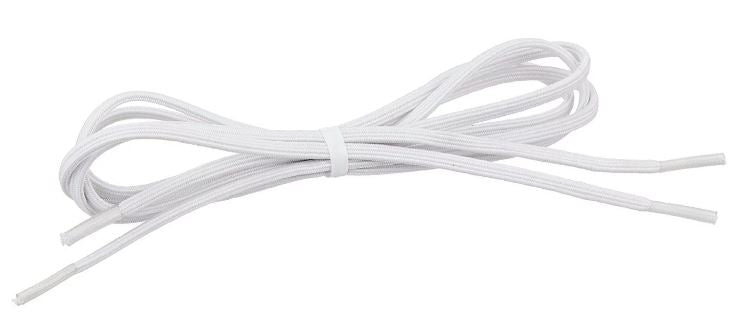 Tylastic® White Elastic Shoelaces, 1/8 x 36 Inch