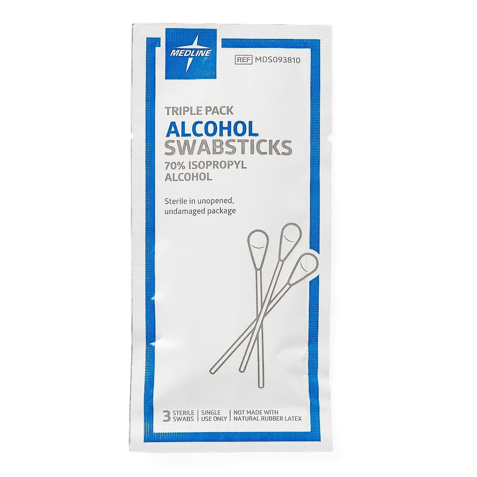 Medline Isopropyl Alcohol Impregnated Swabsticks
