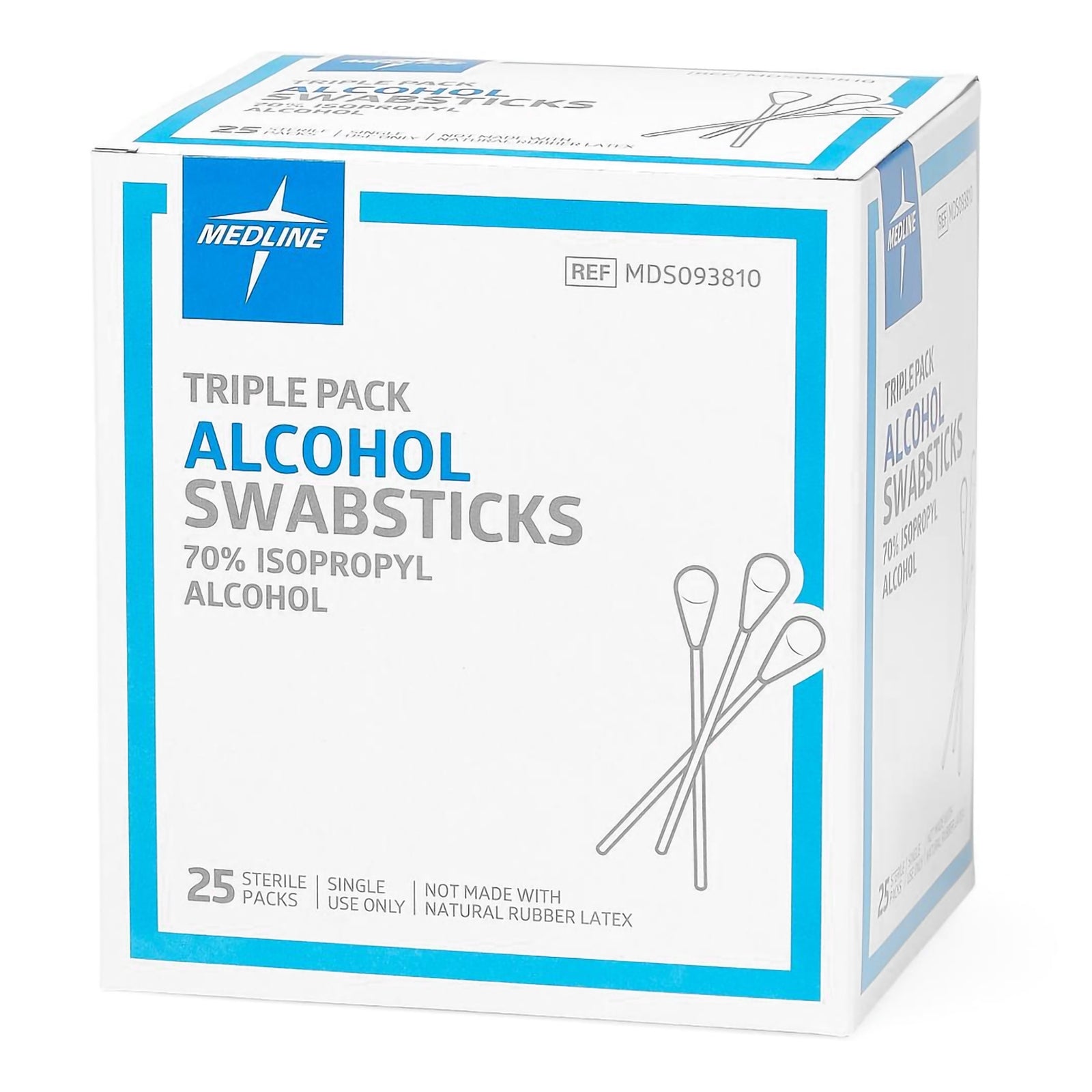 Medline Isopropyl Alcohol Impregnated Swabsticks