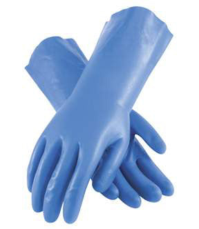 Large Blue Nitrile Utility Gloves - 13 Inch Length