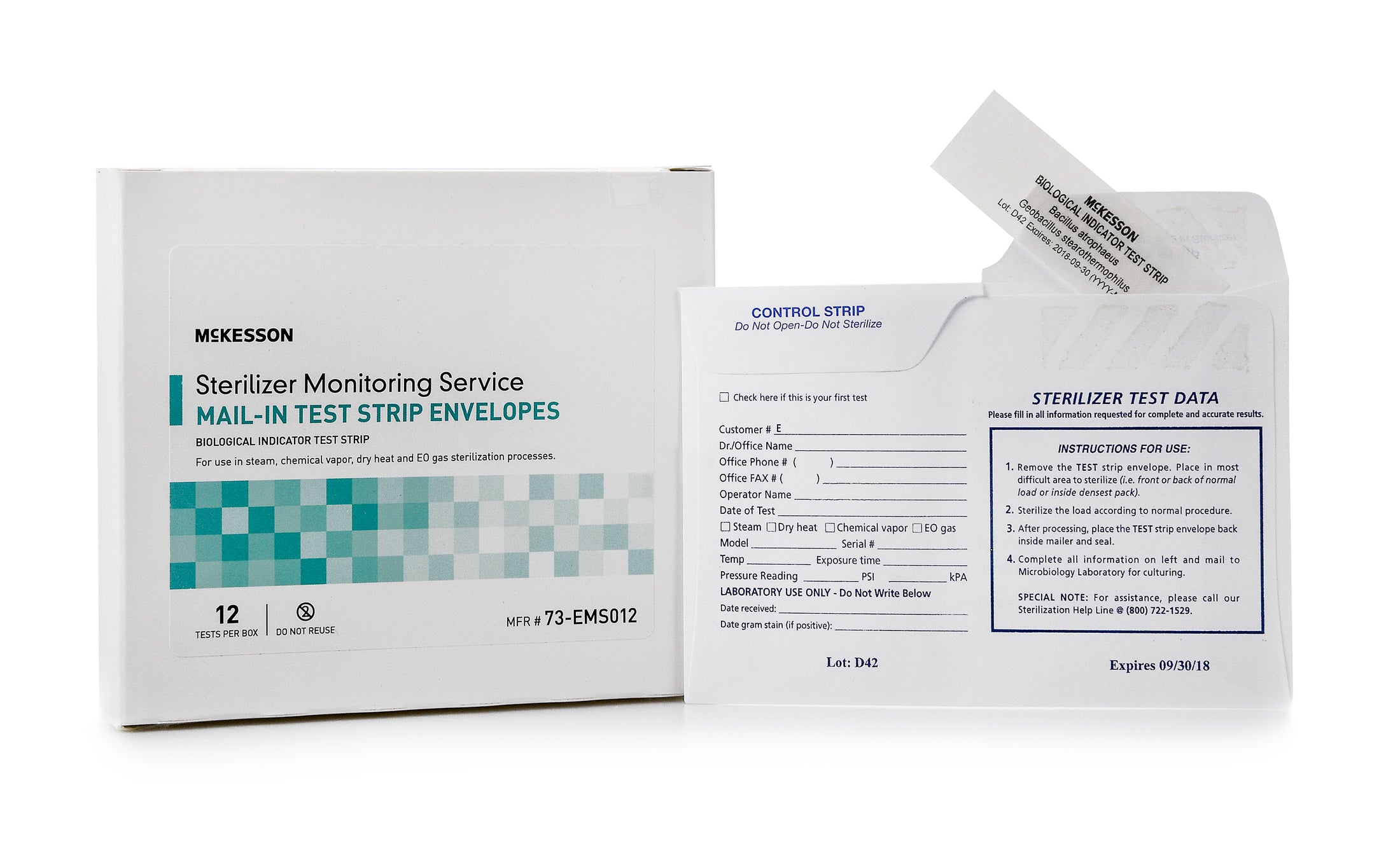 McKesson Sterilization Mail-In Monitoring Service