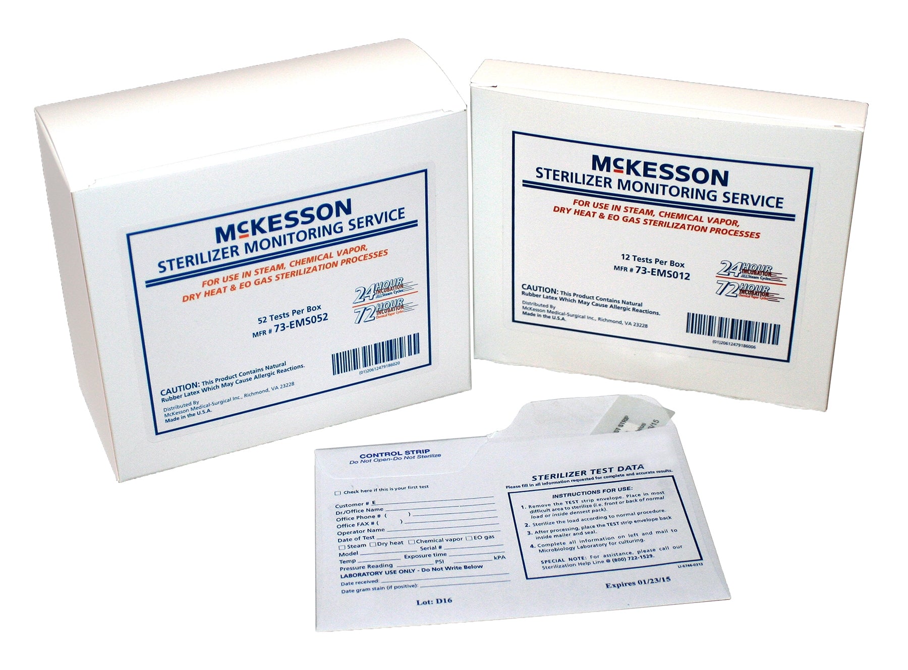McKesson Sterilization Mail-In Monitoring Service