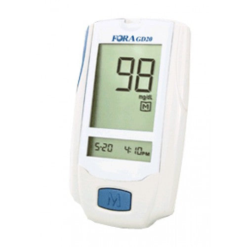 FORA G20 Blood Glucose Meter with 450-Result Memory