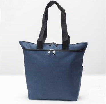 Medical Zippered Tote Navy with Black Trim 5.75 x 12 x 15 Inch