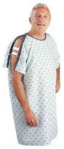 Salk Company IV Tieback Patient Gown, One Size Fits All, Geometric Print