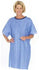 Salk Company Blue Plaid Tieback Patient Gown, One Size, Latex-Free