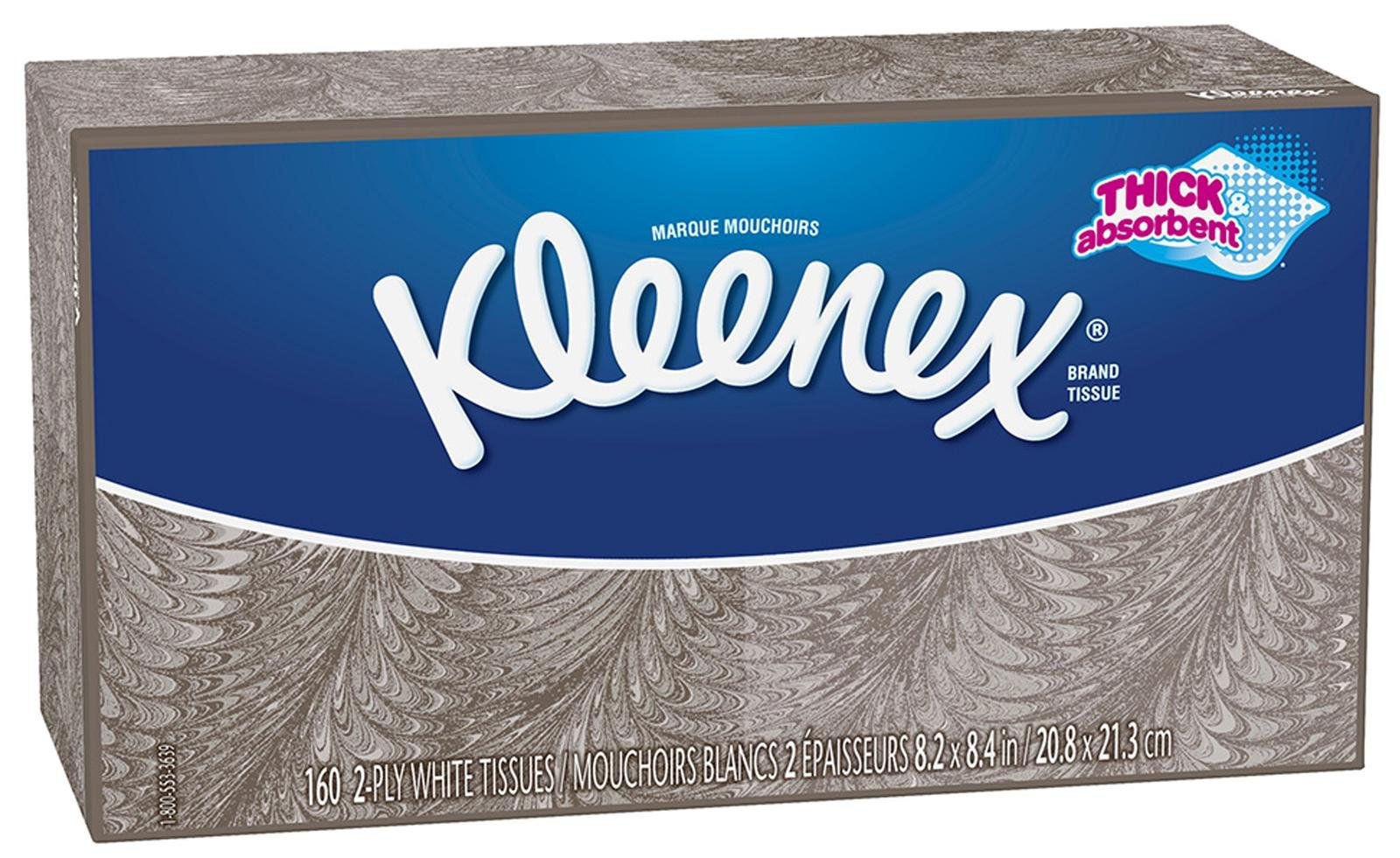 Kleenex White Facial Tissues, 160 Count