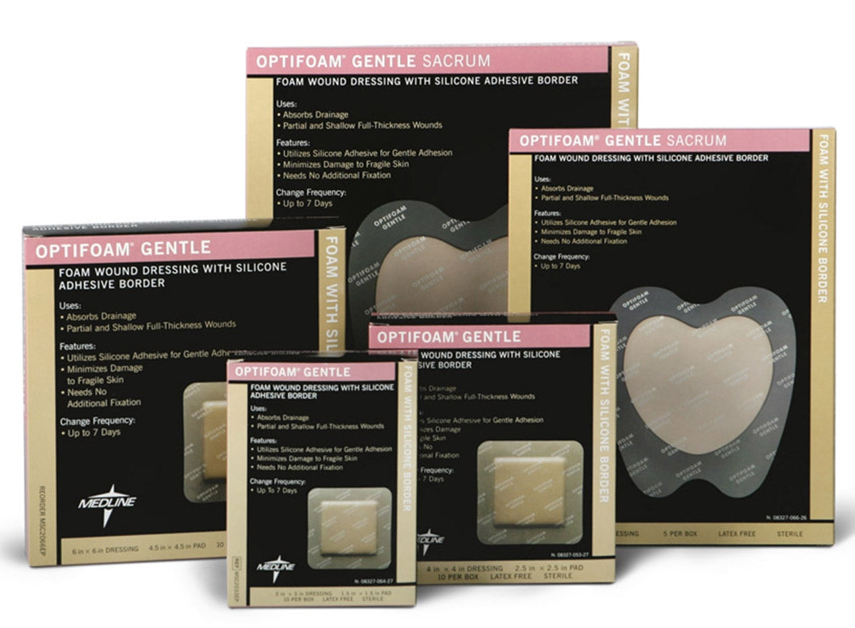 Medline Optifoam Gentle Silicone Border Foam Dressings