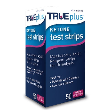 TRUEplus™ Glucose & Ketone Urinalysis Reagent Strips - Case of 48