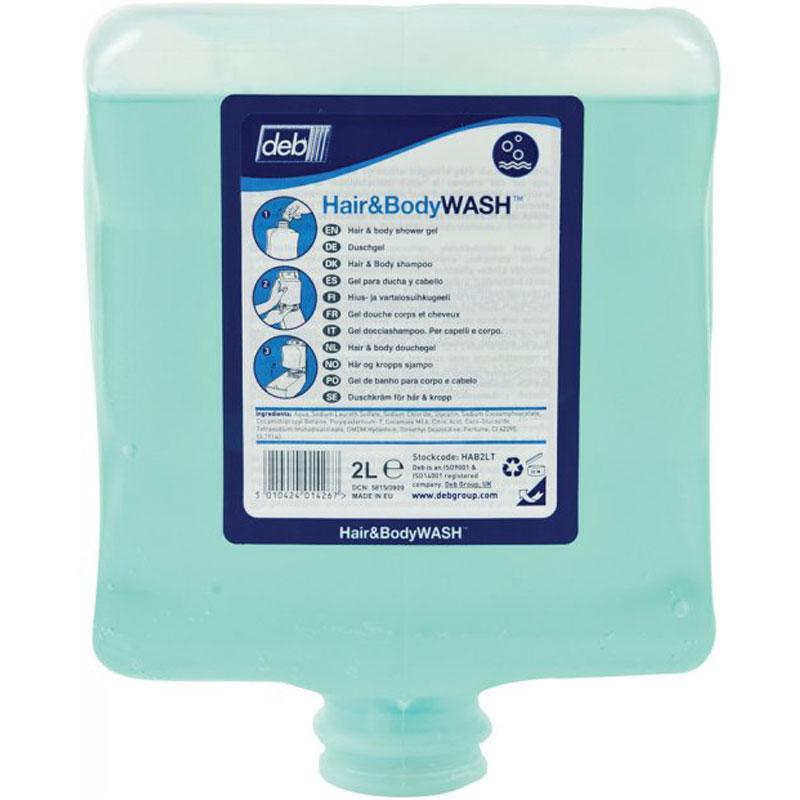 Deb® Shampoo and Body Wash 2,000 mL Dispenser Refill Bottle - Rainforest Scent